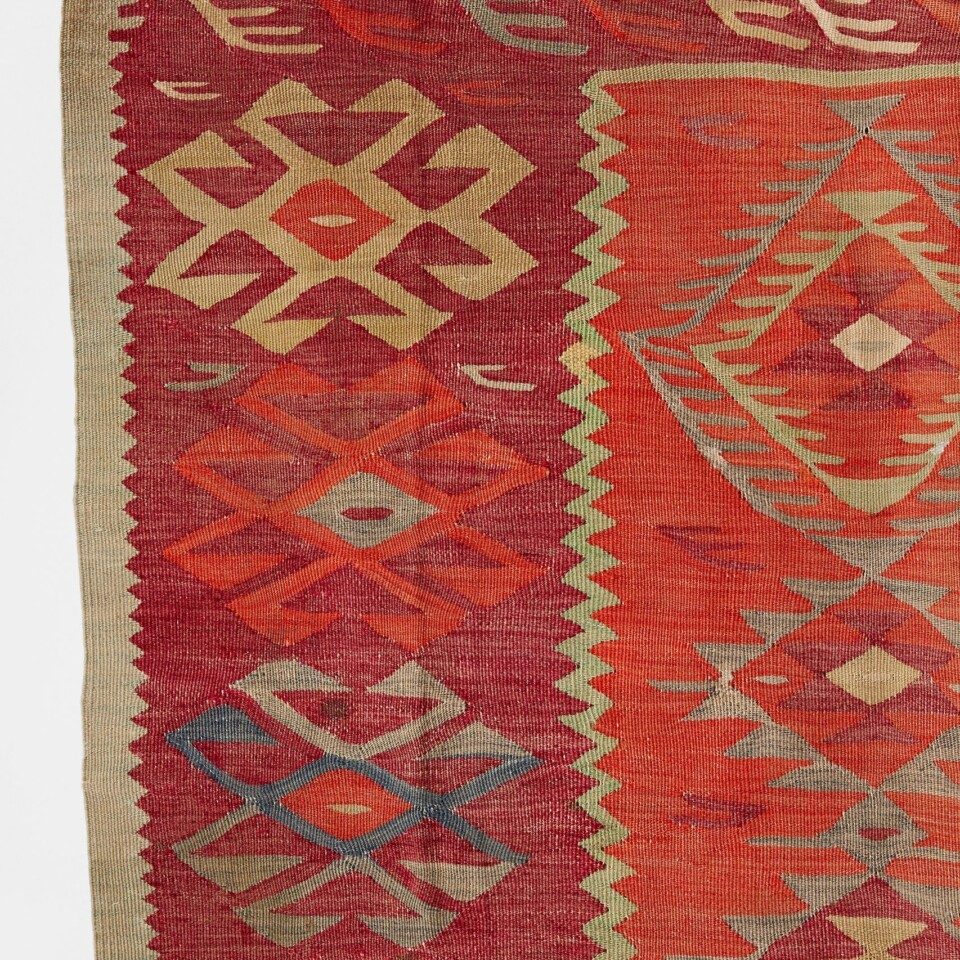 Rare Handloom, Natural Dye Kilim, Turkey