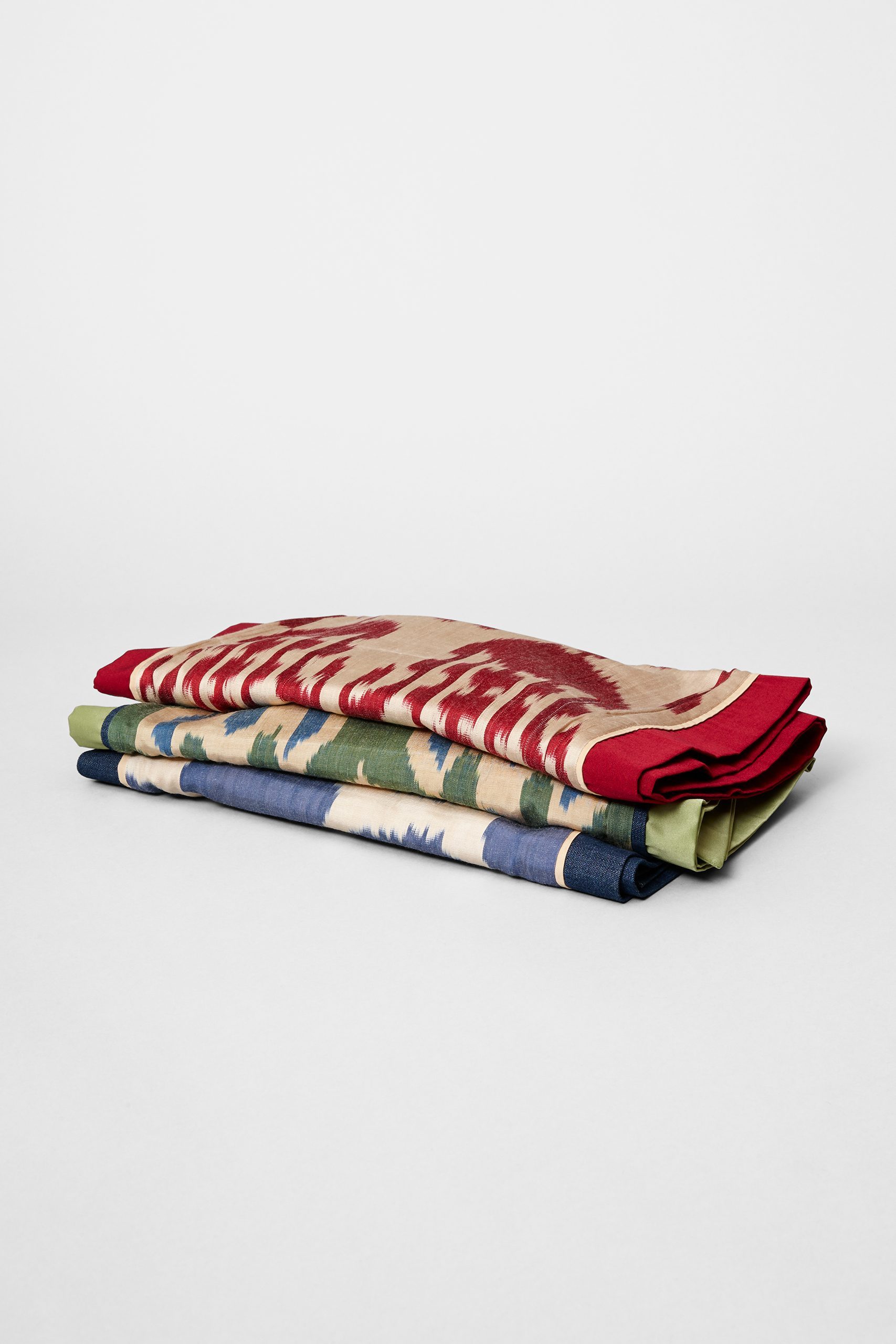 Unique Silk Ikat Runners, Blue - Image 2