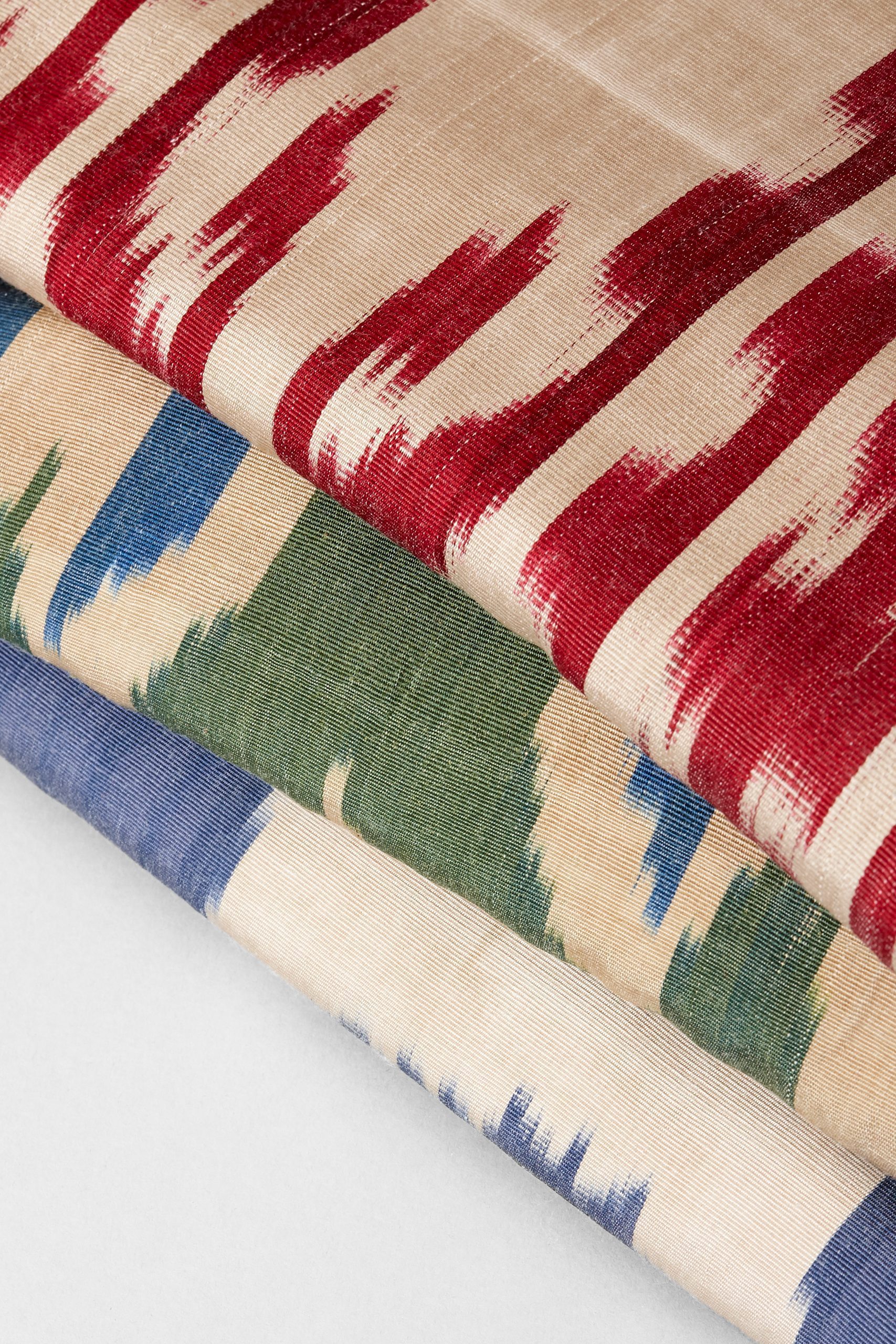 Unique Silk Ikat Runners, Blue - Image 3