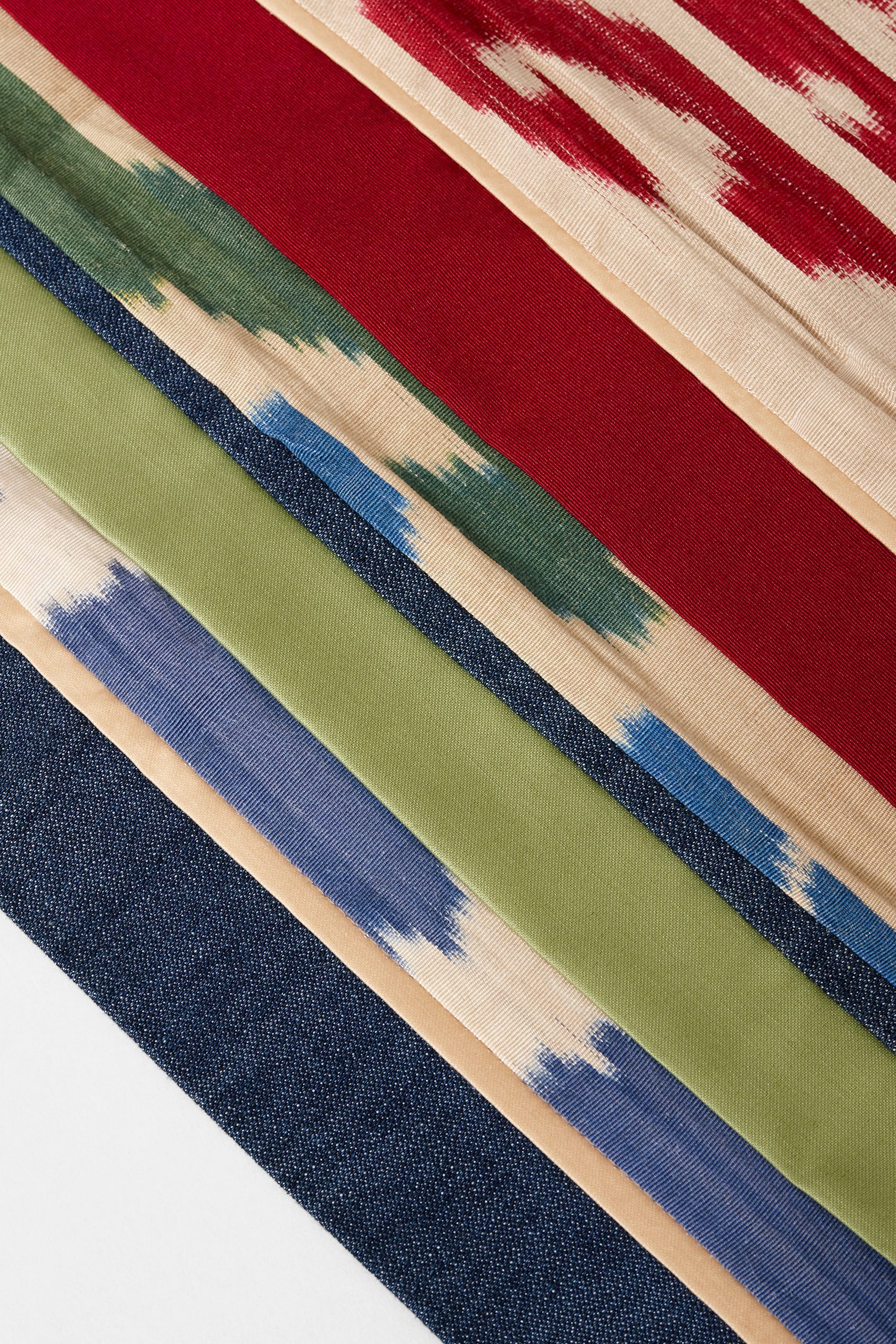 Unique Silk Ikat Runners, Blue - Image 4