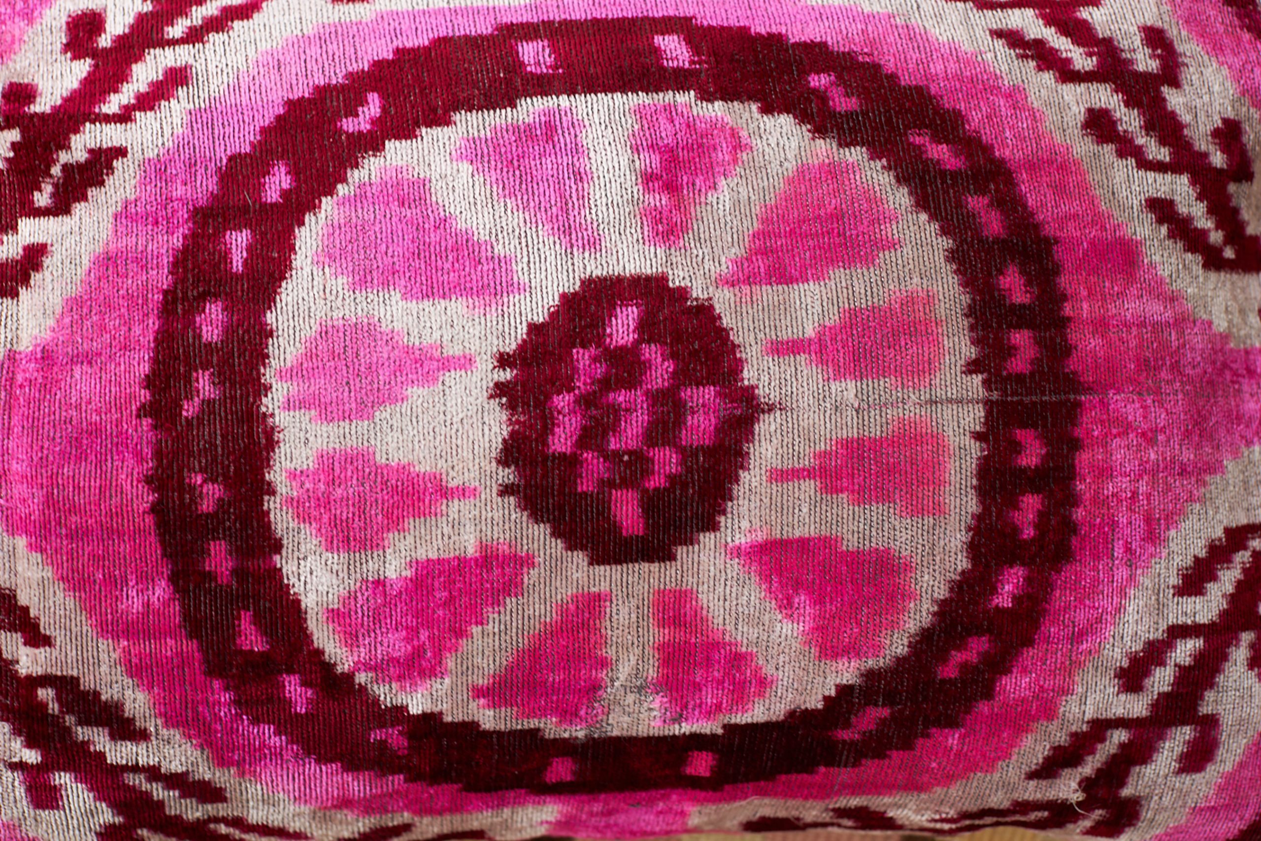 Vintage Multicolour Silk Ikat Pillows - Image 2
