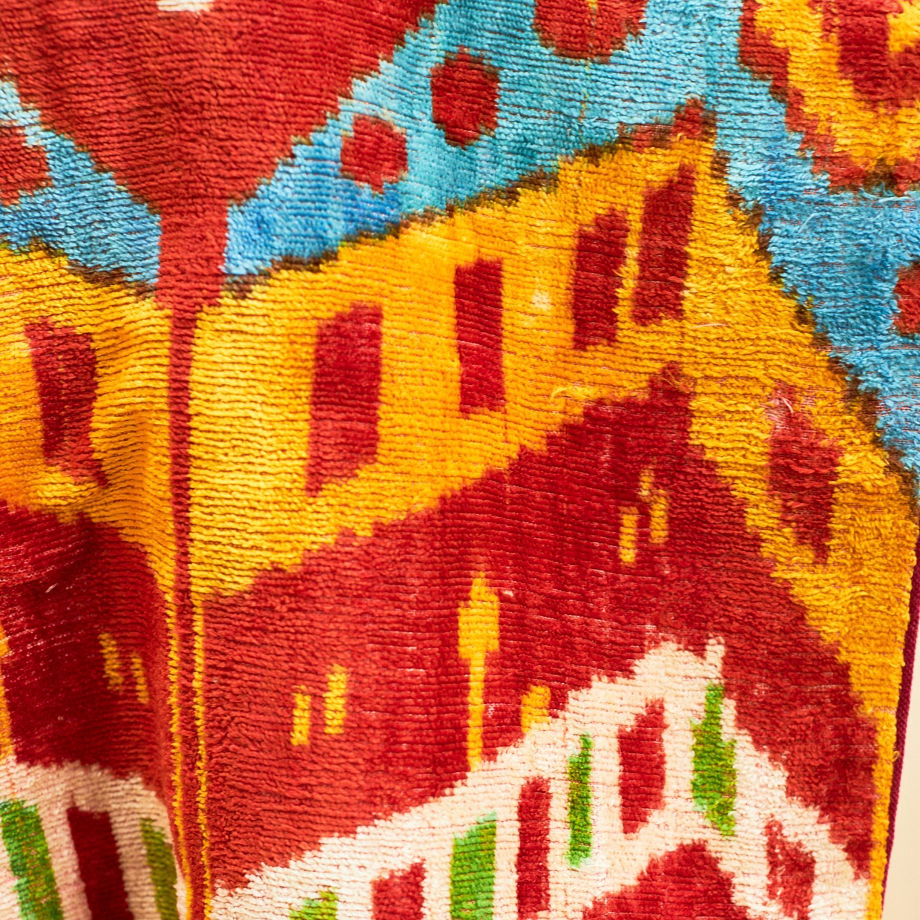 Vintage Multicolour Silk Ikat Pillows - Image 3